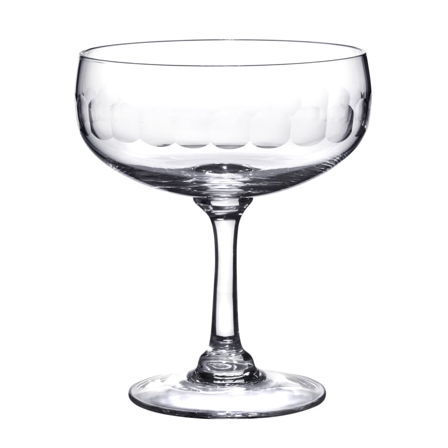 The Vintage List Set of Four Cocktail/Champagne Glasses Lens Design