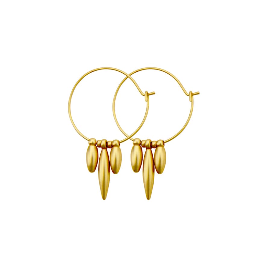 Dansk Smykkekunst Daisy Bloom Earring Gold Plating 