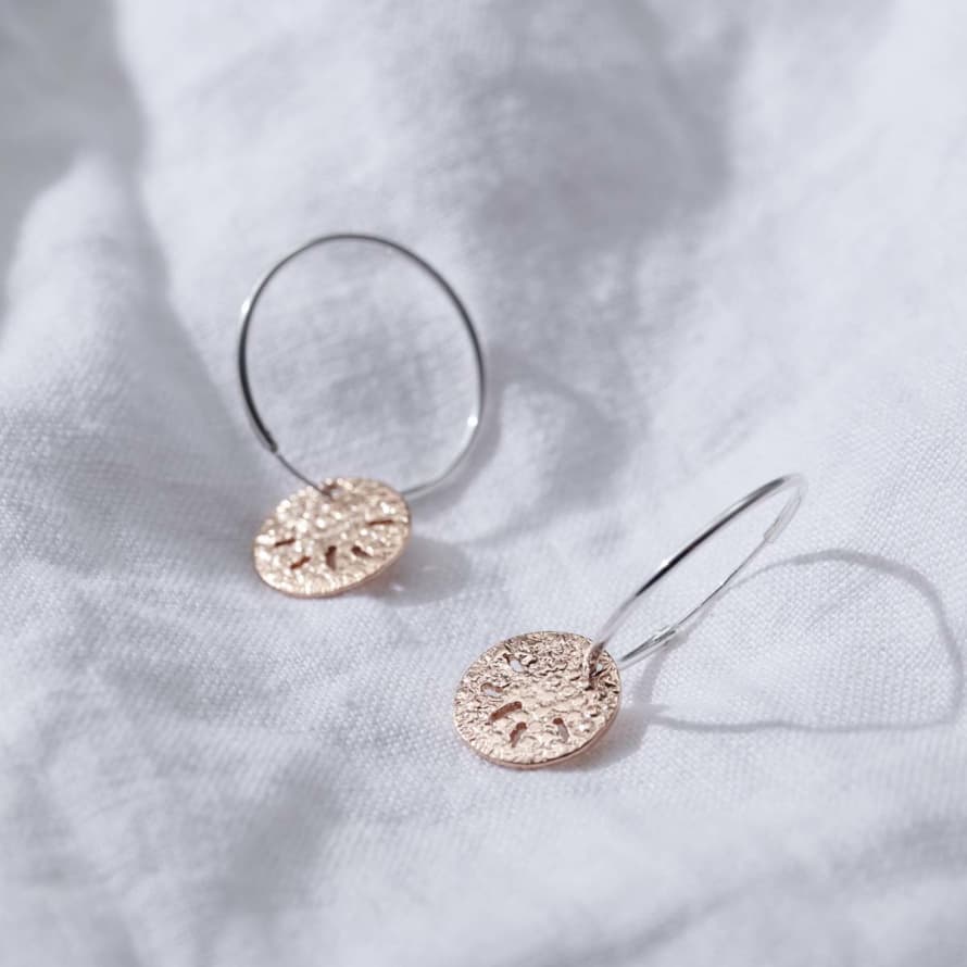 Posh Totty Designs 18ct Gold Plate Sand Dollar Earrings