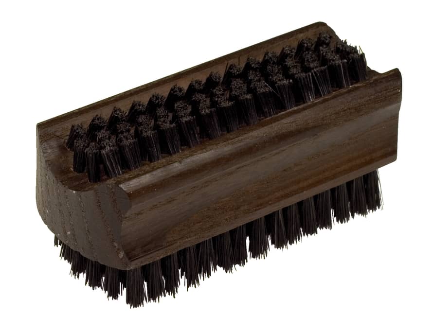 Redecker Wooden Dark Nail Brush & Black Bristle