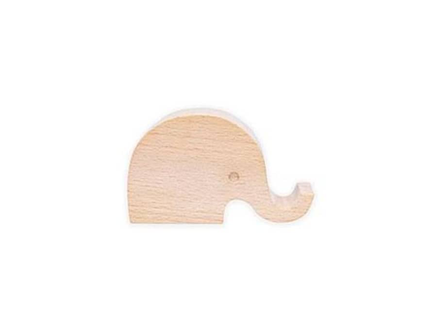 Kikkerland Design Beechwood Elephant Phone Stand