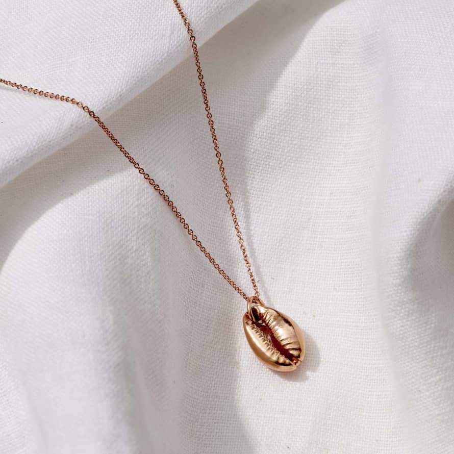 Posh Totty Designs 18ct Gold Plate Cowrie Shell Necklace