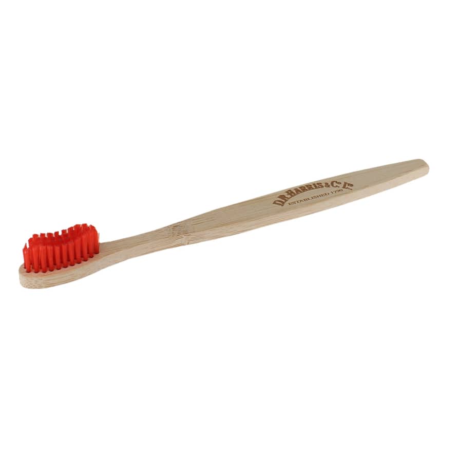 D. R. Harris Red Bristle Biodegradable Bamboo Toothbrush