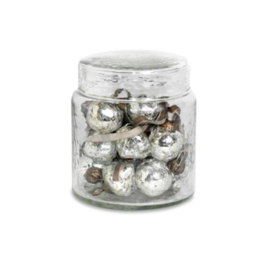 Nkuku Set of 16 Crackle Clear Adisa Bauble Jar