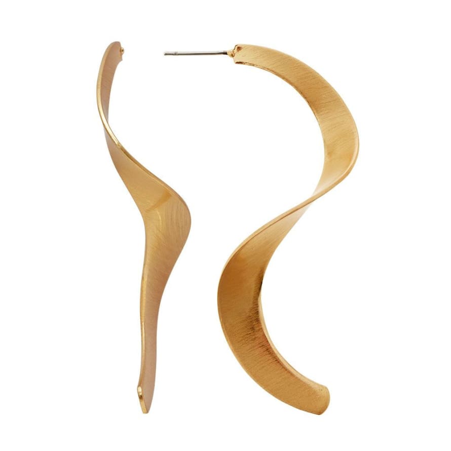 Dansk Smykkekunst Tara Wave Earring Gold Plating