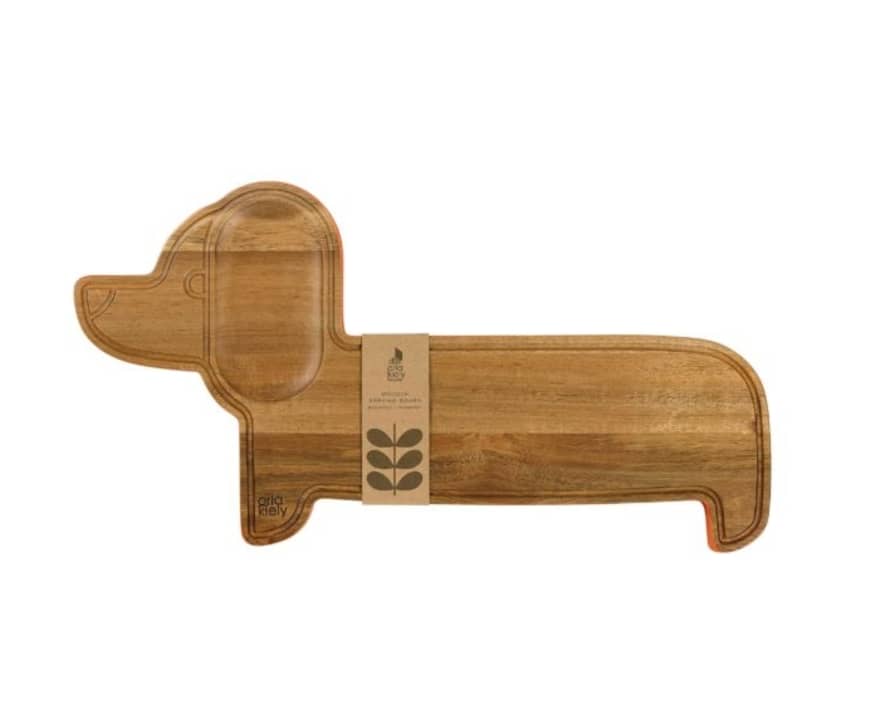 Wild & Wolf  Wooden Dachschund serving board by Orla Kiely