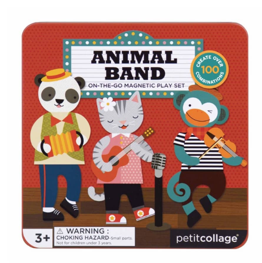 PetitCollage On the go magnetic play set - animal band