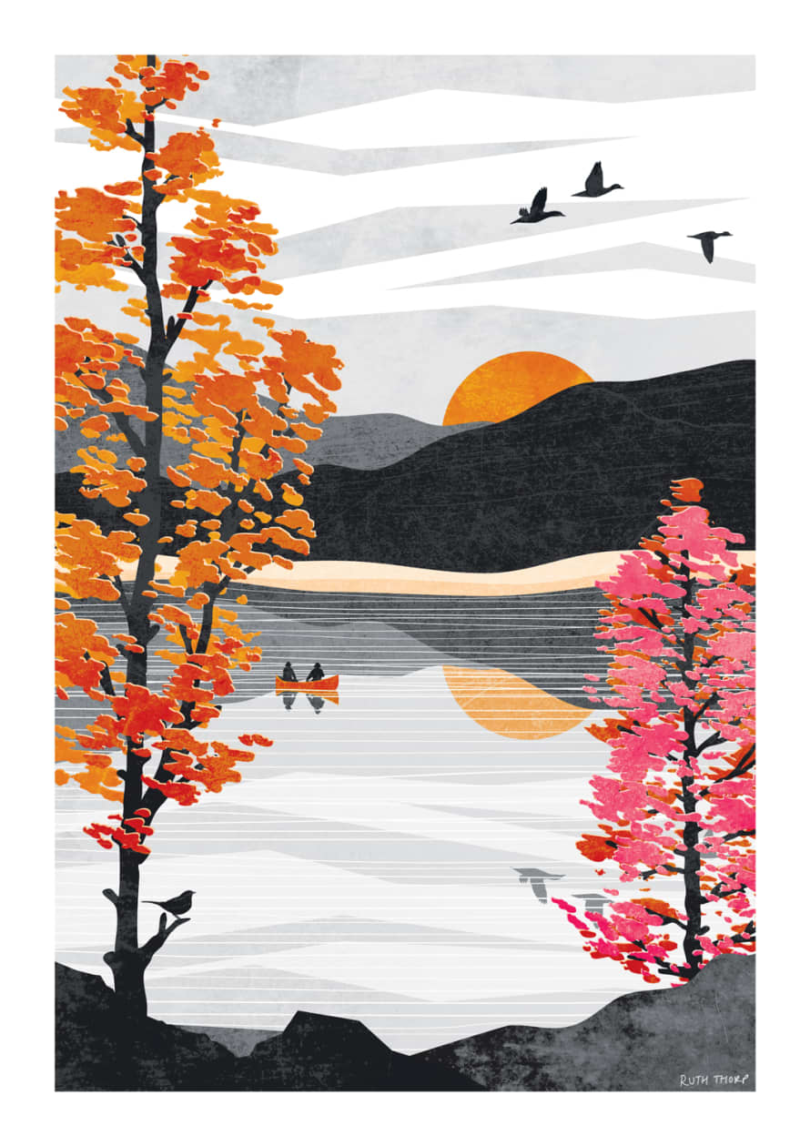 Ruth Thorp Studio Reflect Autumn Art Print A3