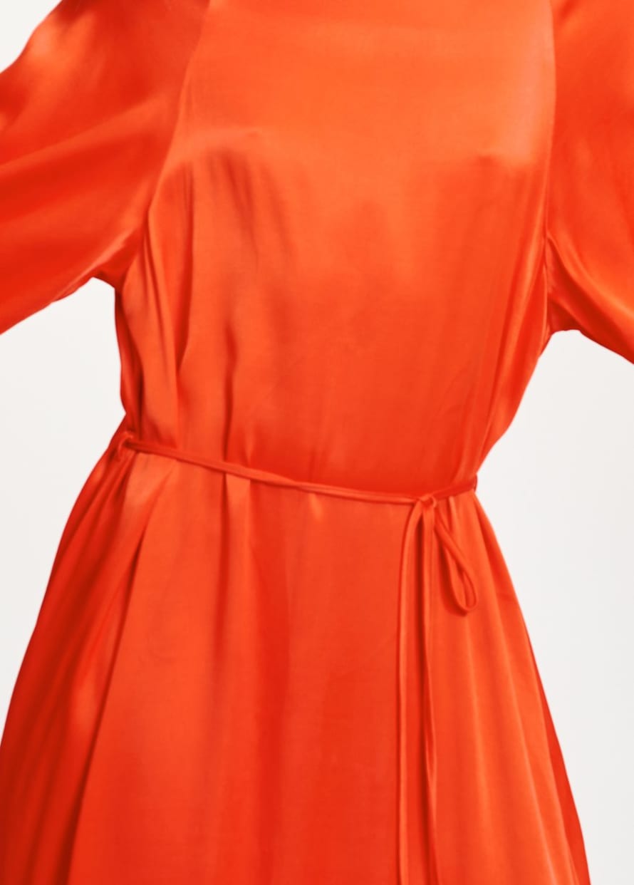 Trouva: Teveland orange midi dress