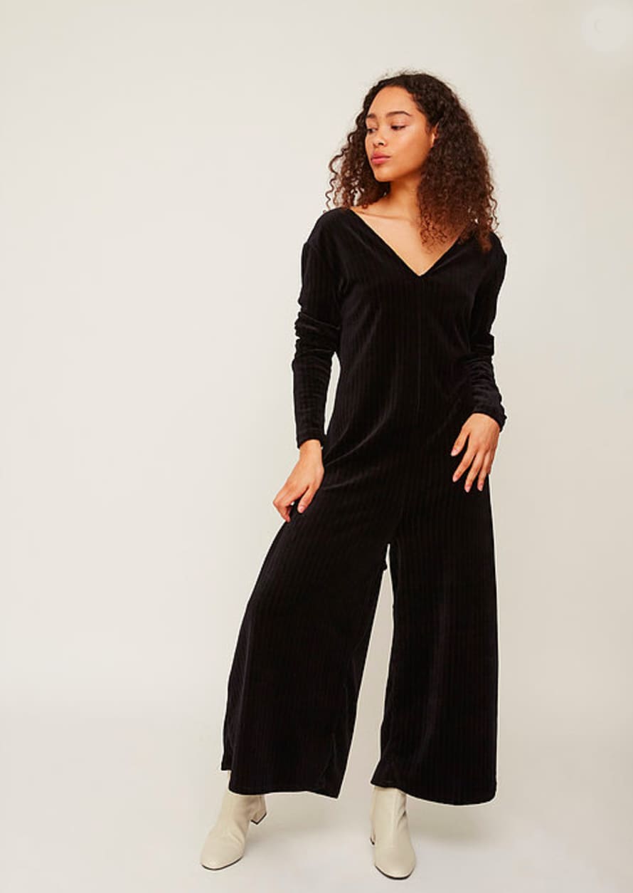 Rita Row Black Velvet ED Jumpsuit