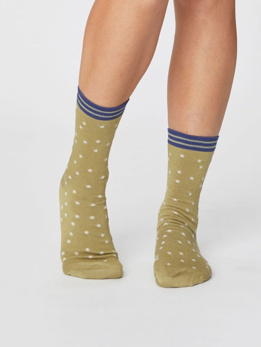 Thought Sustainable Star Socks Pear Green