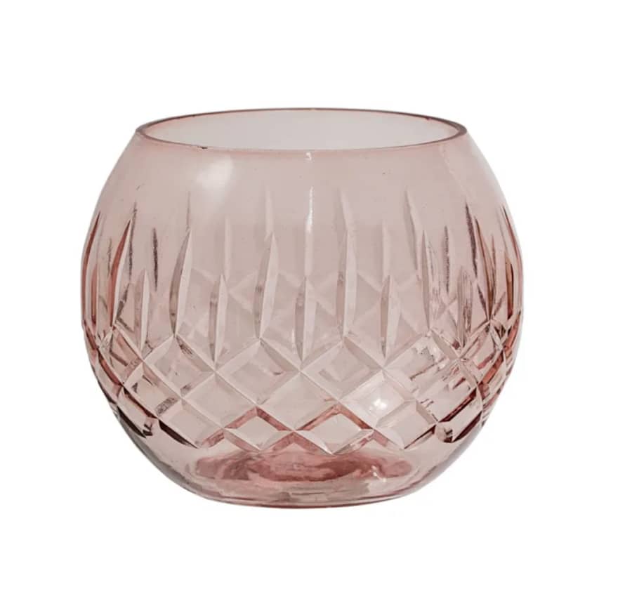 Rose Cut Glass Votive Bloomingville