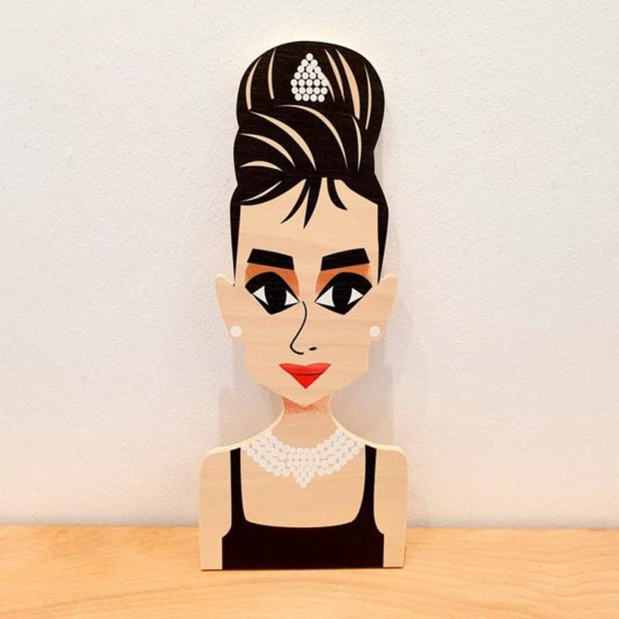 Mikel Casal Wood Decoration Egurrak 41 Audrey Hepburn