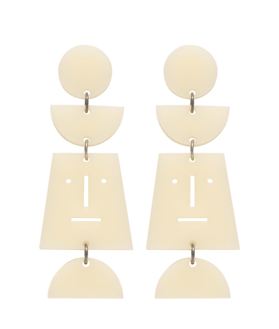 Orella Jewelry Totem Earrings - Bone White