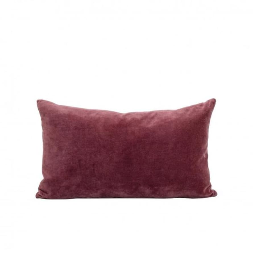 Also Home Velvet Rectangle Cushion Pomegranate Pink