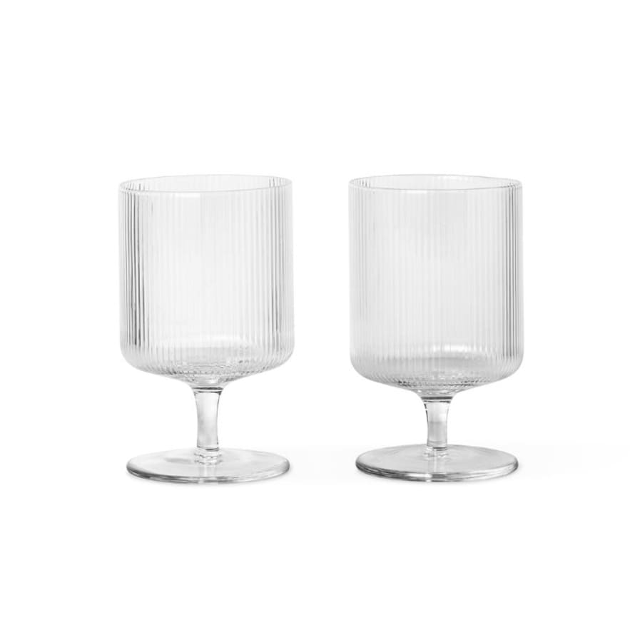 Ferm Living Set of 2 Ripple Wine Glasses