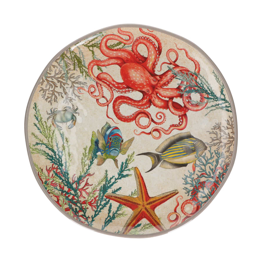 Rose&Tulipani Sea Life Round Platter