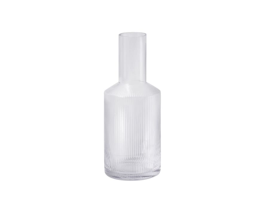 Ferm Living 1L Glass Ripple Carafe