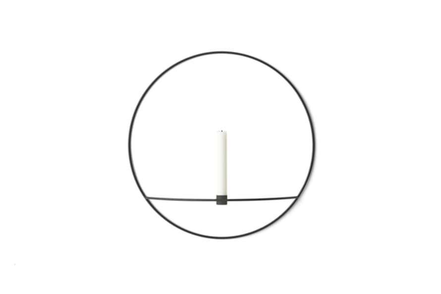 Menu Large Black Steel Circle Candleholder