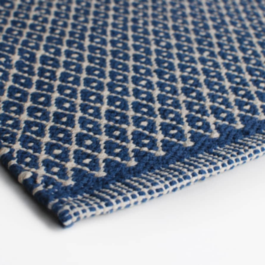 Aspegren 70x130 Blue Rhombe Design Floormat