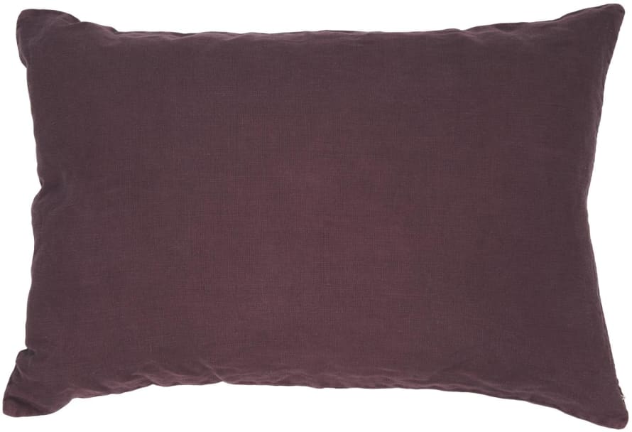 Ib Laursen Aubergine Linen Cushion Cover