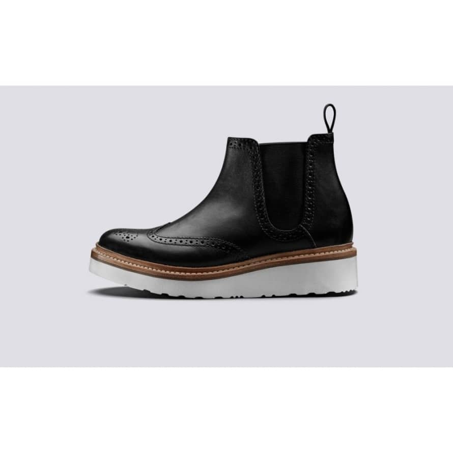 Grenson Black Leather Alice Chelsea Boot 