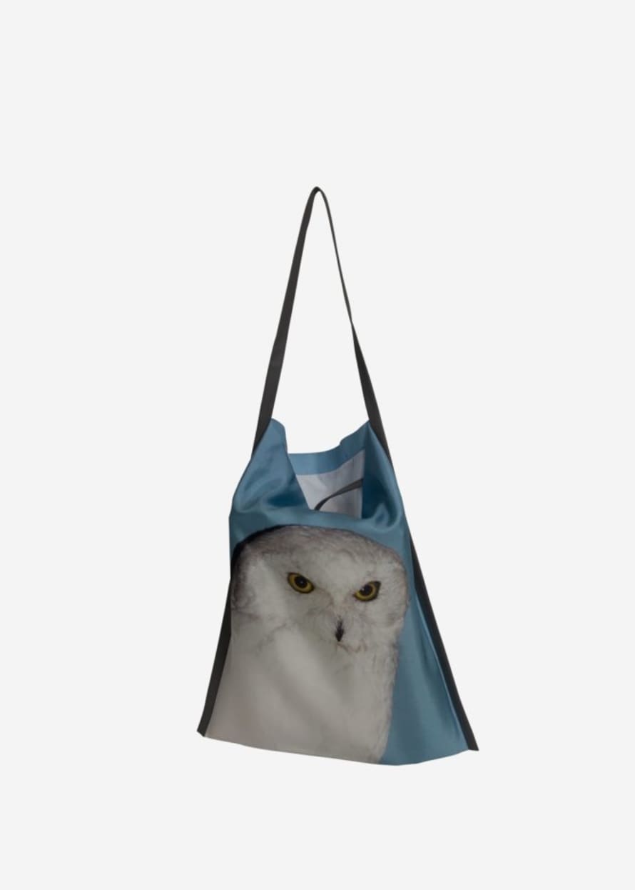 PB 0110 AB 58.2 Owl Flat Silk Tote Bag