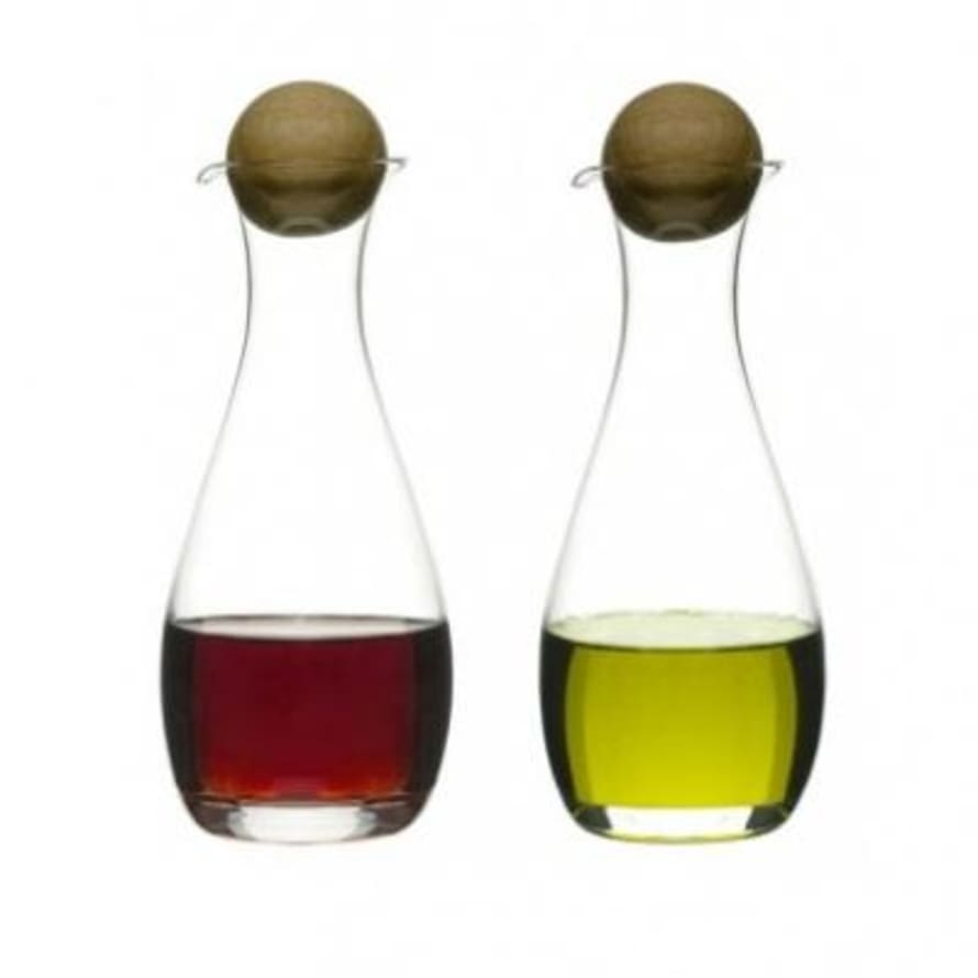 Sagaform Oak Oil Vinegar Bottles