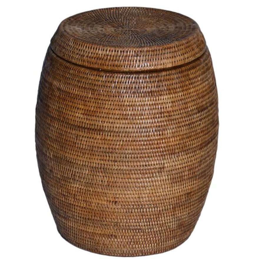 :IN-RESIDENCE Rattan Drum Laundry Basket