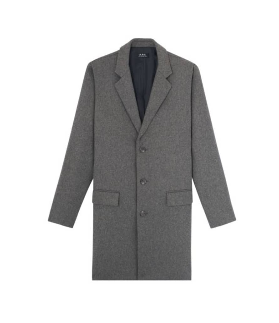 A.P.C. Heather Gray Coat Viscose in 4 Sizes