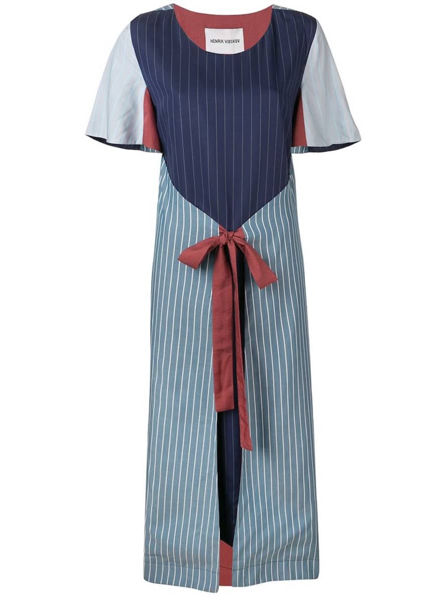 Henrik Vibskov Blue Stripes and Onions Tencel Dress