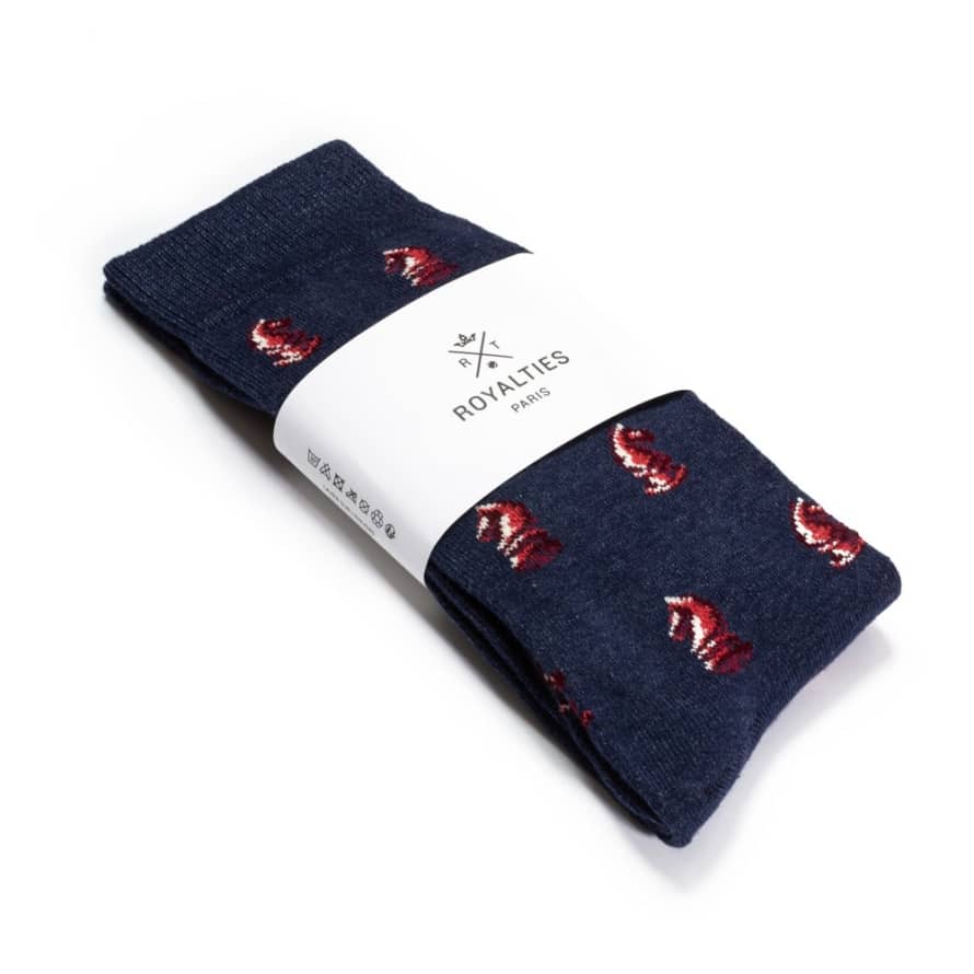 Royalties Blue Cotton Angus Socks