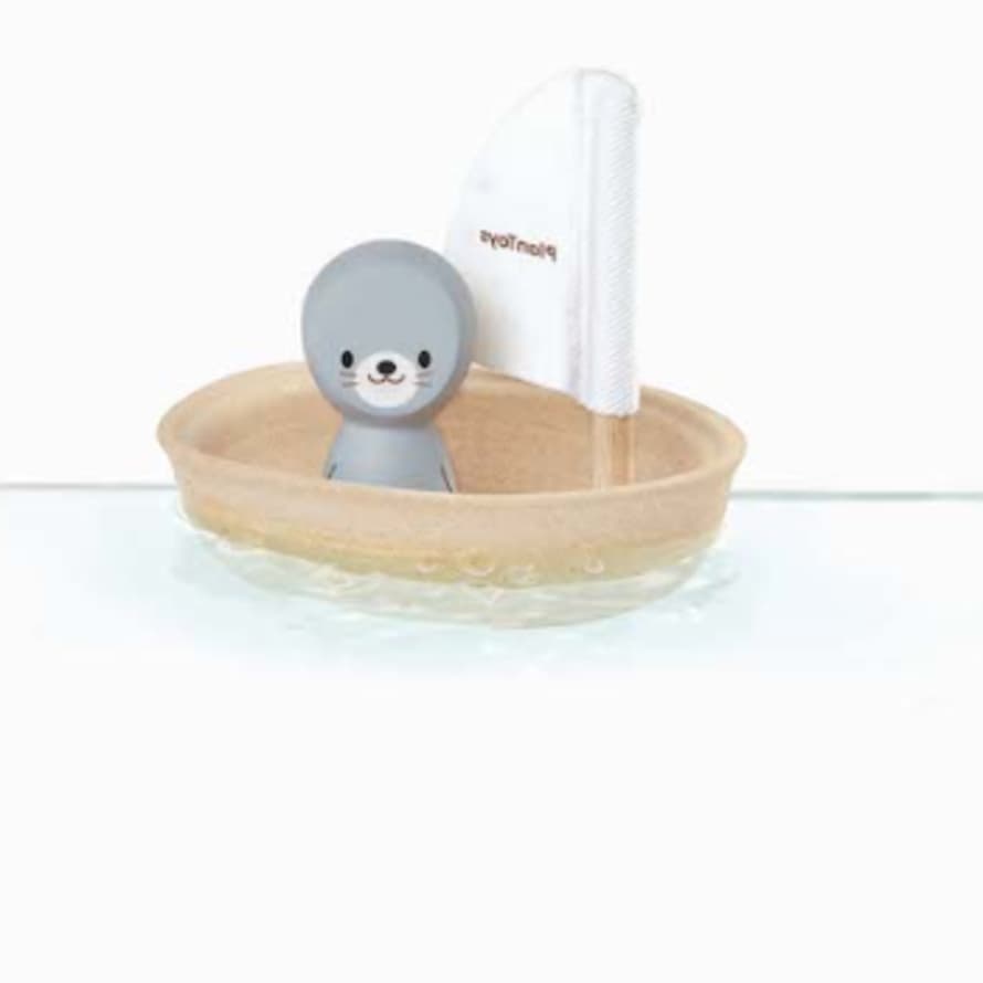 Plan Toys Wooden Seal Sailboat Toy