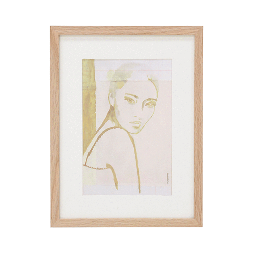 Mink Interiors Stella Art Print - Complete with Mount + Frame 
