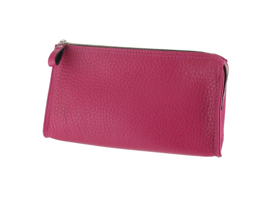 D. R. Harris Small Pink Leather Wash Bag 