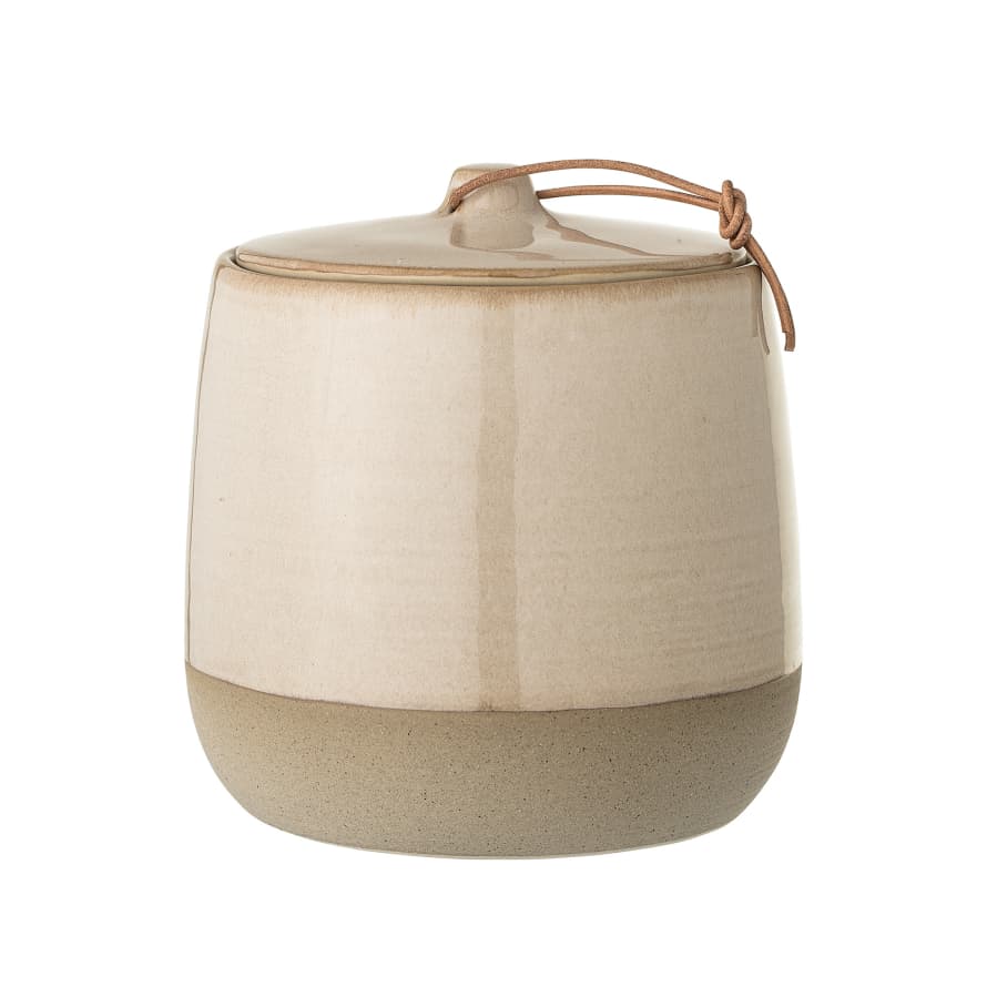 Bloomingville Nature Stoneware Jar With Lid