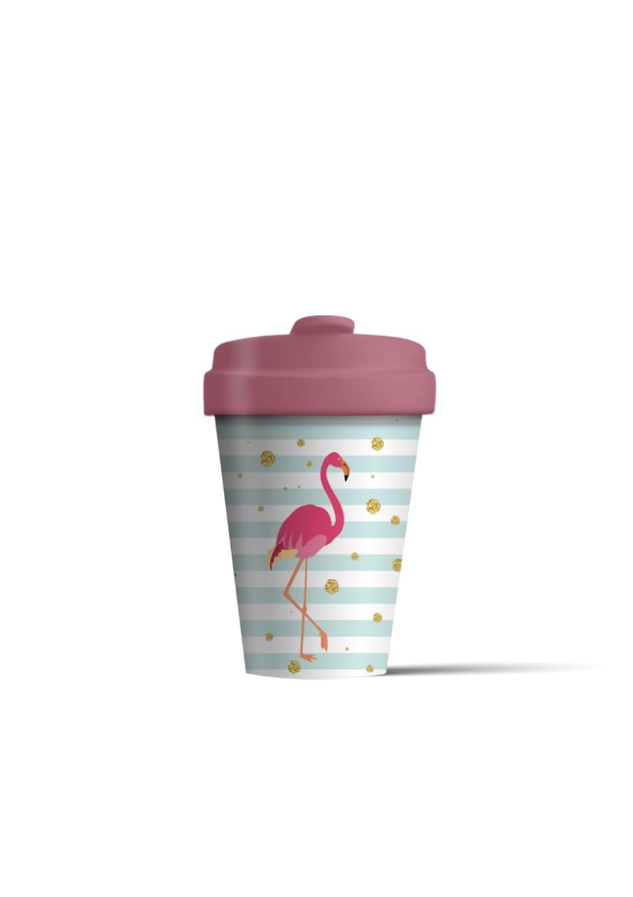 Blue Eyed Sun Flamingo Bamboo Cup