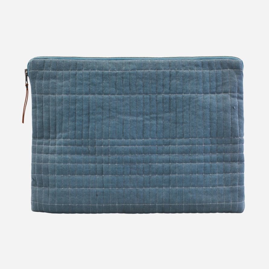 Monograph 13.3 inch Blue Cotton and Polyester Computer Sleeve