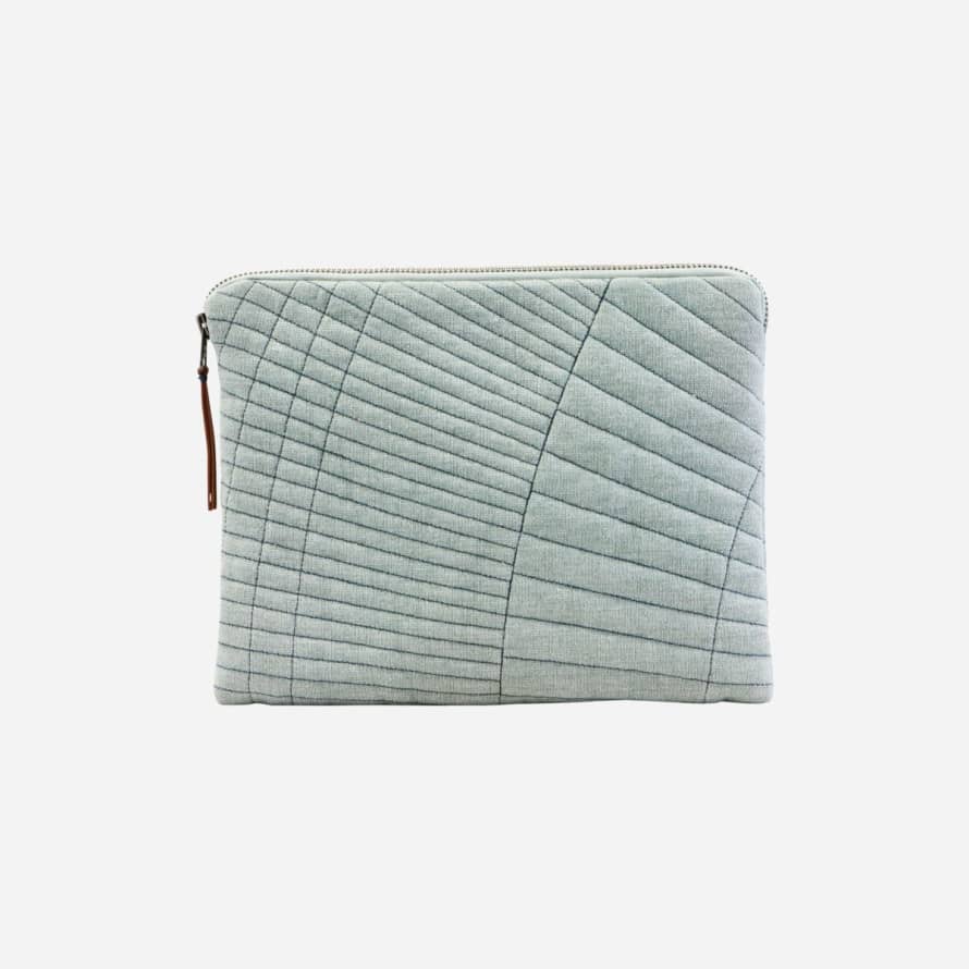 Monograph Light Green Cotton and Polyester Tablet Sleeve