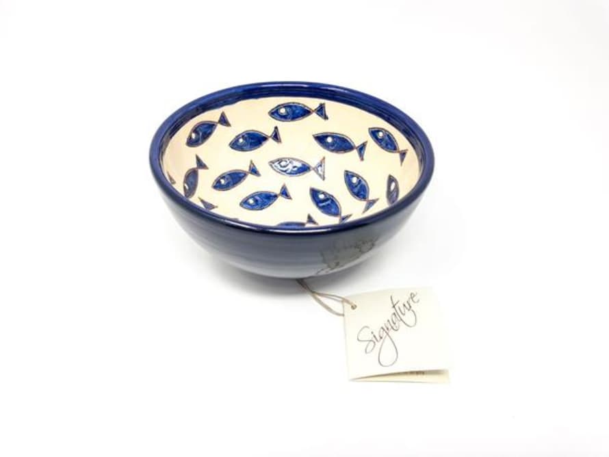 Divine Deli Blue Fish Appetiser Bowl 15 Cms