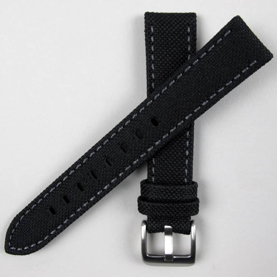 Black Canvas Watch Strap