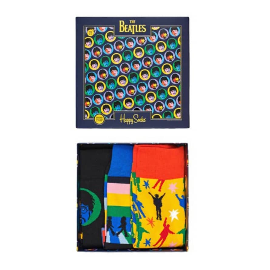 Happy Socks  The Beatles 3-Pack Gift Box