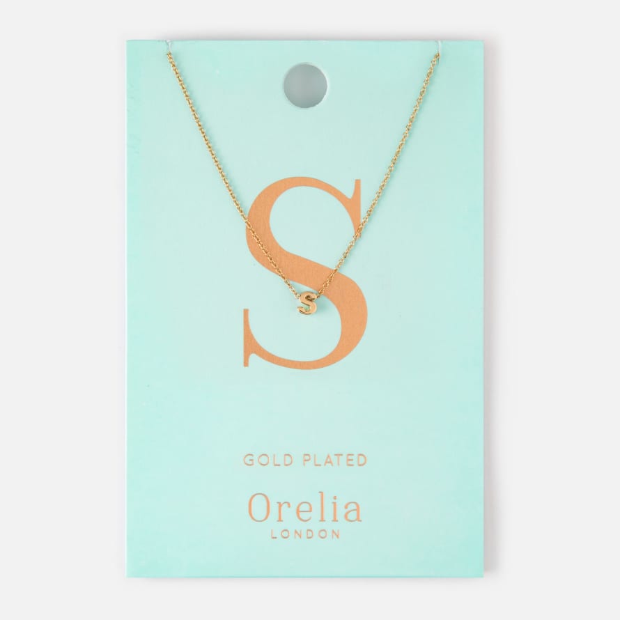 Orelia GOLD/SILVER PLATED INITIAL NECKLACE S