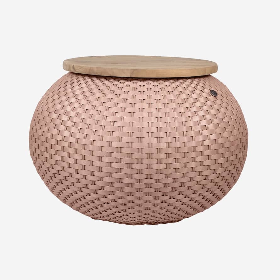 Handed By  Halo Storage Basket Table Seat Copper Blush