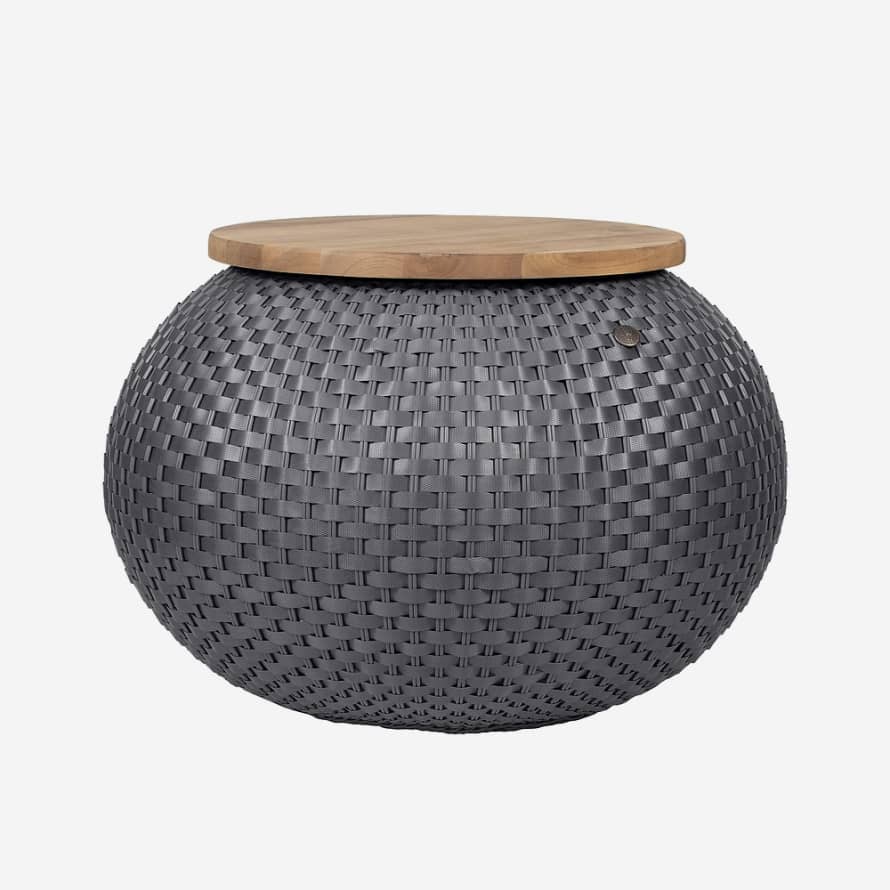 Handed By  Halo Storage Basket Table Seat Dark Grey