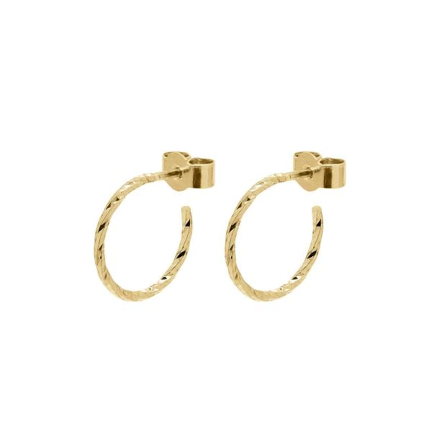 MYIA Gold Mini Diamond Hoop Earrings