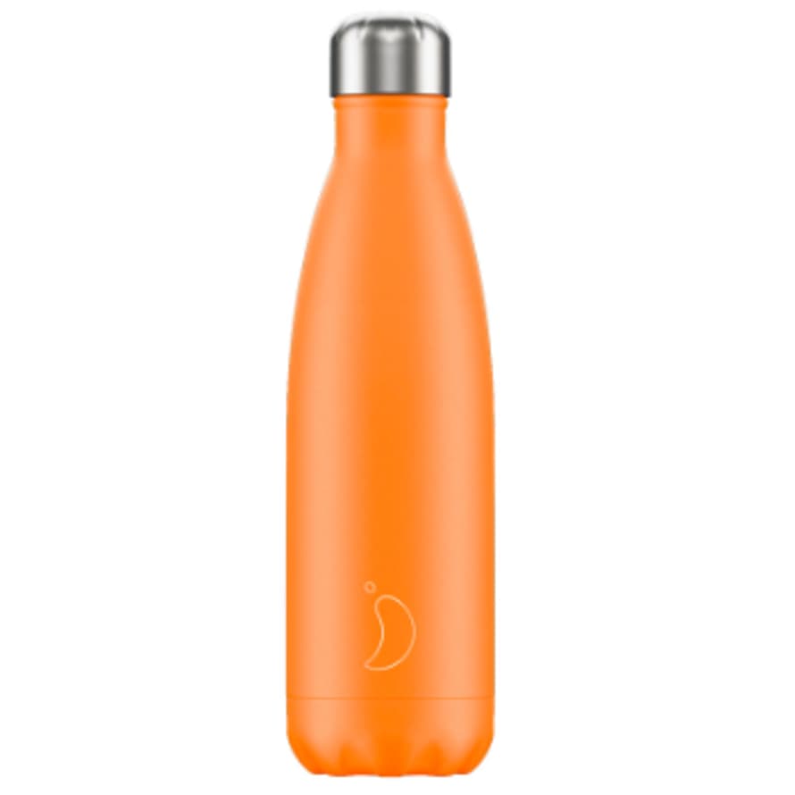 Chilly's 500ml Neon Orange Stainless Steel Bottle