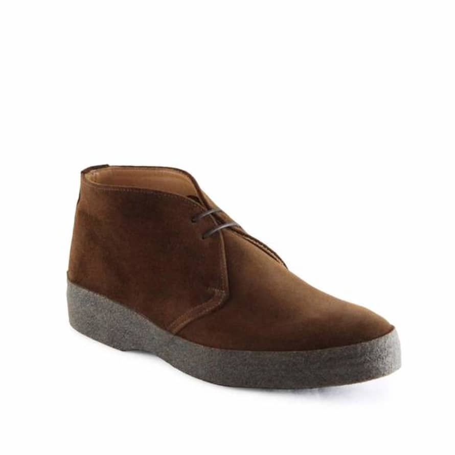 Sanders & Sanders Brown Hi Top Suede  Polo Snuff Chukka Boot