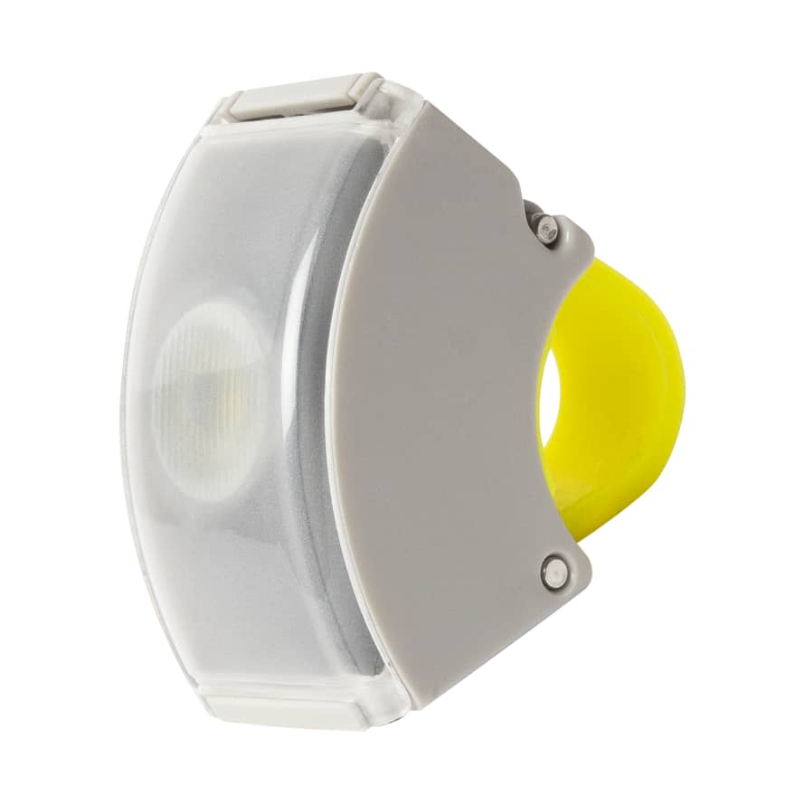 Bookman  Grey & Acid Yellow CURVE Front Bike Light V.3