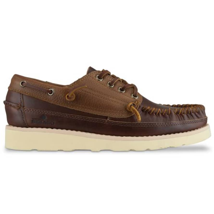 Sebago  Campsides Seneca Leather Moccasin Shoes Brown Cinnamon